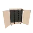 Wenger - Mobile Choral Folio 3 Column Cabinet with Door - Wenger Maple
