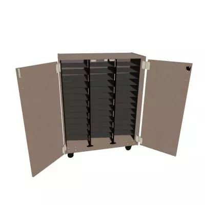 Wenger - Mobile Choral Folio 3 Column Cabinet with Door - Evening Tigris