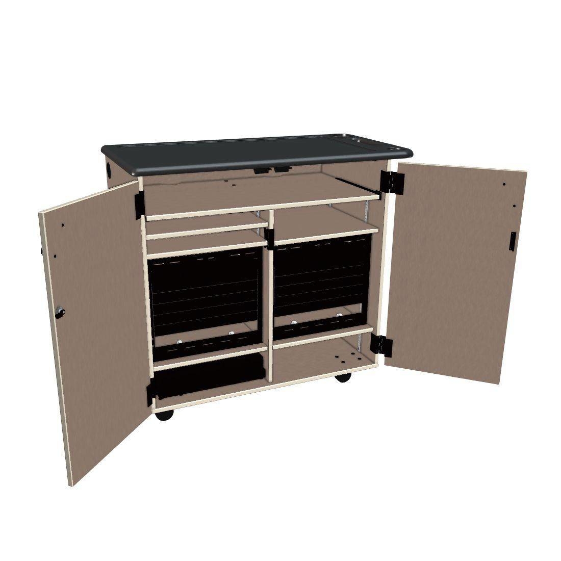 Mobile Media Rackmount 2 Column Cabinet - Evening Tigris