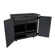 Wenger - Mobile Media Rackmount 2 Column Cabinet - Graphite