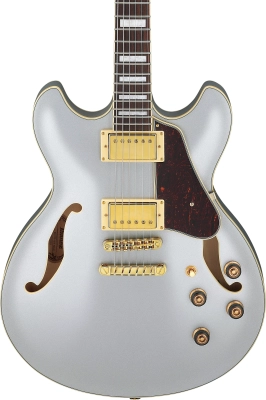 AS Artcore 6-String Hollow Body Electric Guitar - Moonstone Silver Flat