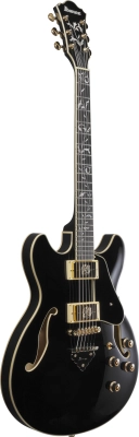 AS Artcore Expressionist 6-String Hollow Body Electric Guitar - Black