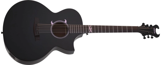 Schecter - Machine Gun Kelly Acoustic/Electric Guitar - Satin Black