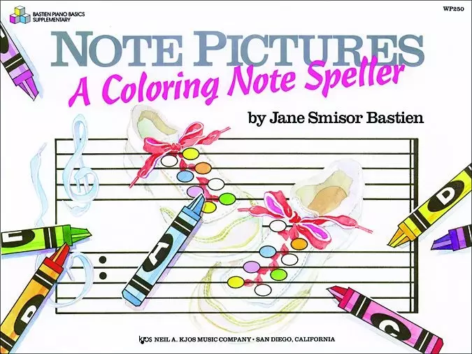 Note Pictures: A Coloring Note Speller - Bastien - Piano - Book