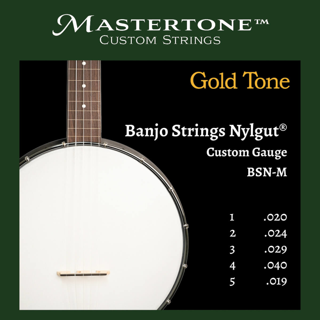 BSN-M Nylgut Medium Banjo Strings