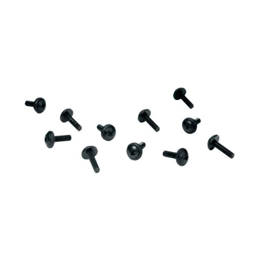 Rack Screws 10-32 Thread with Washers - Black, 100 pc