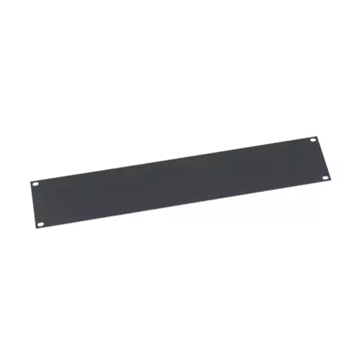 2 RU Flat Blank Rack Panel - Steel