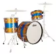 Ludwig Drums - Classic Maple Pro Beat 3-Piece Shell Pack  (24,13,16) - Blue\/Orange Triband