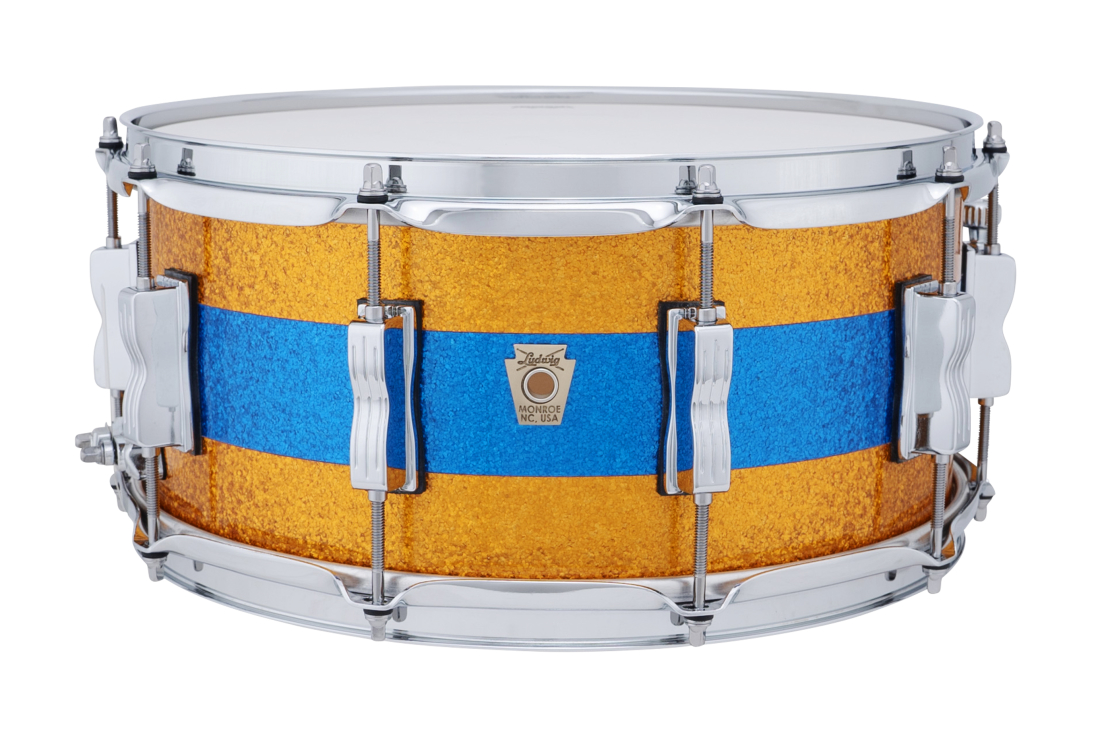 Classic Maple 6.5x14\'\' Snare Drum - Blue/Orange Triband
