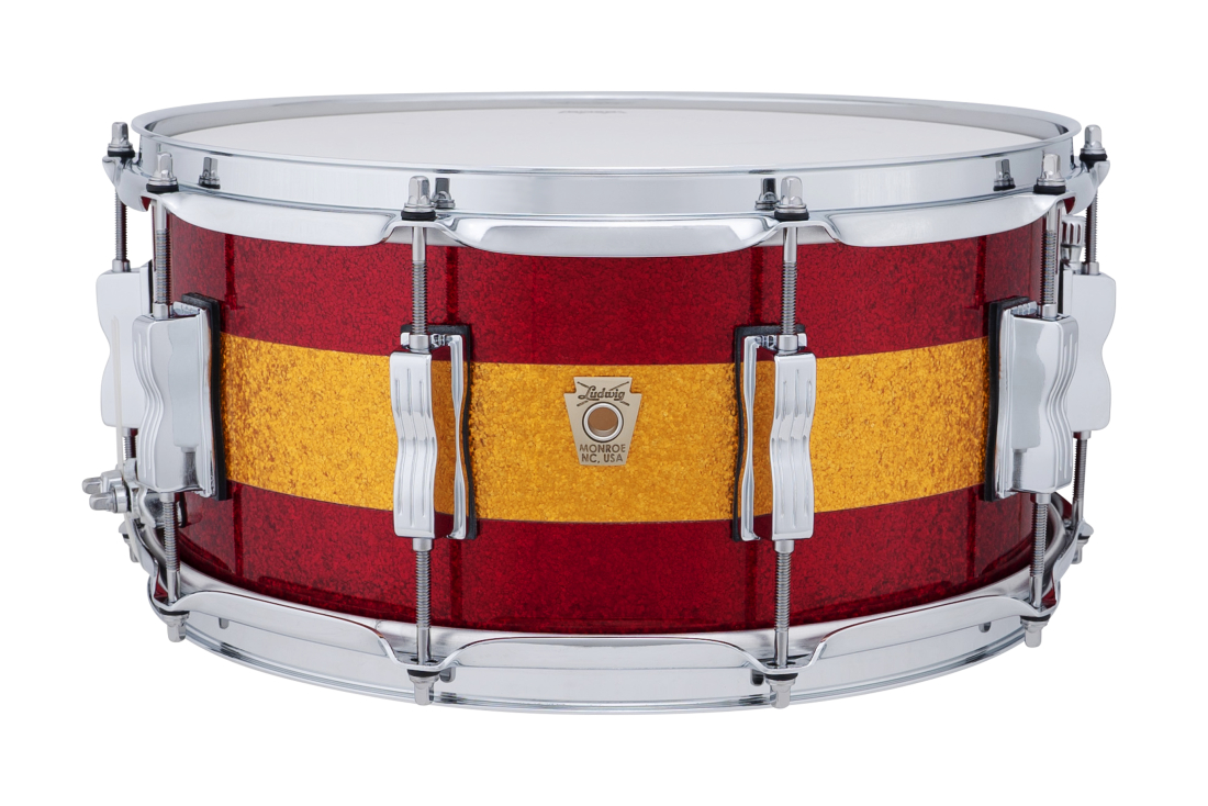 Classic Maple 6.5x14\'\' Snare Drum - Red/Orange Triband
