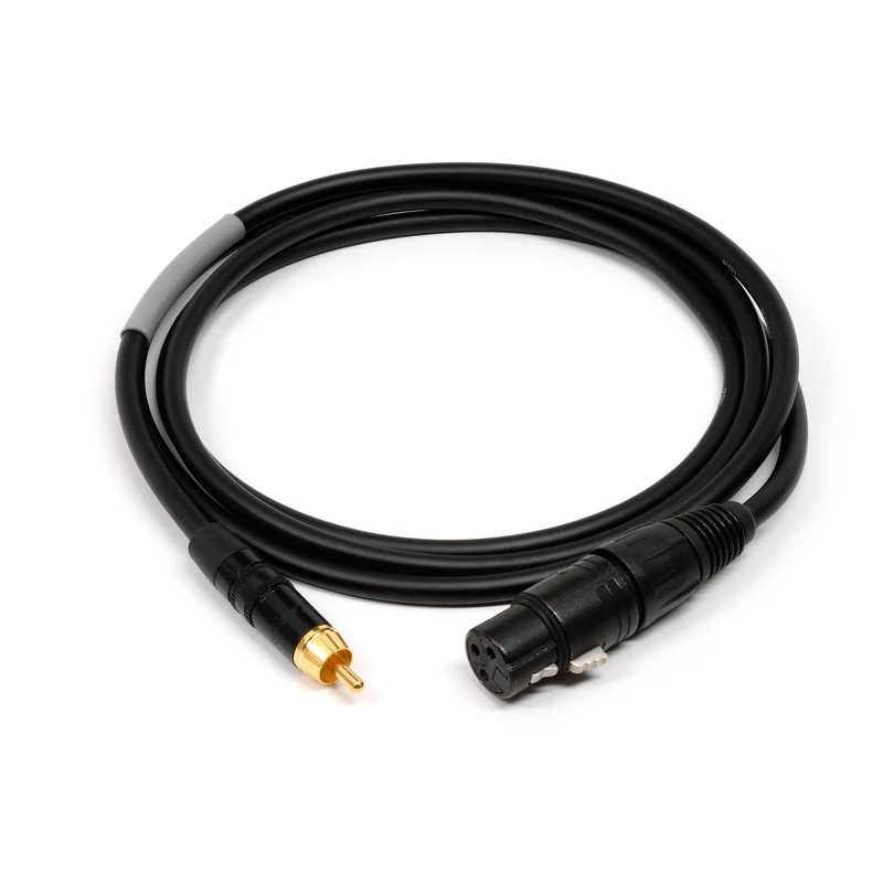 XLRF to RCA Adapter Cable for Analog Audio, Pin 3 Floating - 3\'