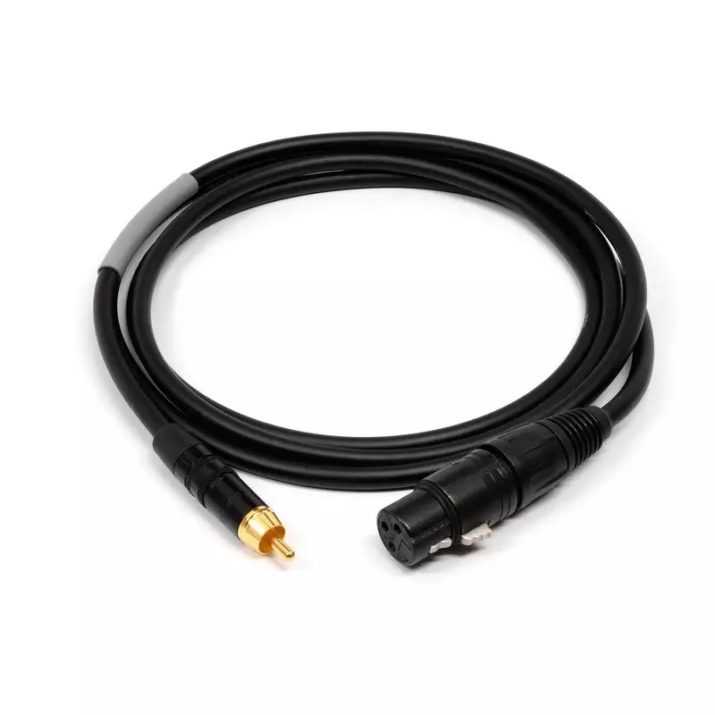 XLRF to RCA Adapter Cable for Analog Audio, Pin 3 Floating - 3\'