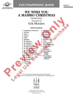 We Wish You a Mambo Christmas - Morales - Concert Band - Gr. 5