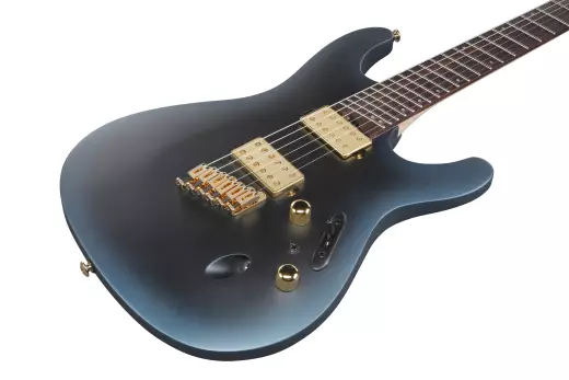 S Axe Design Lab Multi-Scale 6-String Electric Guitar - Midnight Arctic Ocean Matte