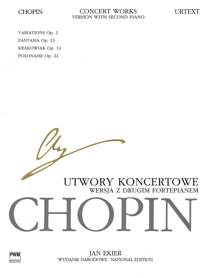 Concert Works for Piano and Orchestra, Version with Second Piano (Chopin National Edition) - Chopin/Ekier - 2 Pianos, 4 Hands - Book