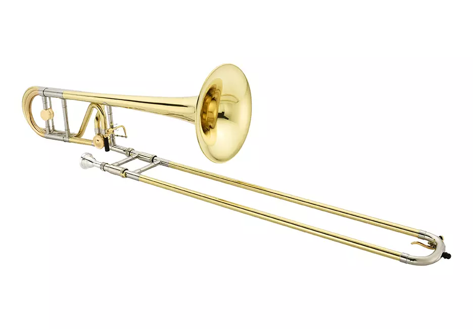 1236L Bb/F Rotary Trombone with Yellow Brass Bell - Lacquered