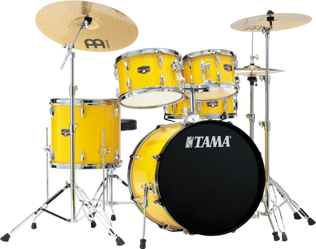 Imperialstar 5-Piece Drum Kit (20,10,12,14,SD) - Electric Yellow