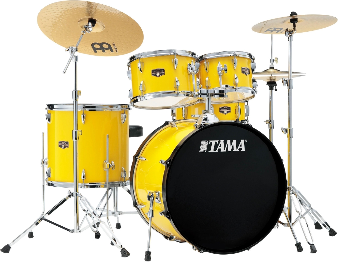 Imperialstar 5-Piece Drum Kit (22,10,12,16,SD) - Electric Yellow