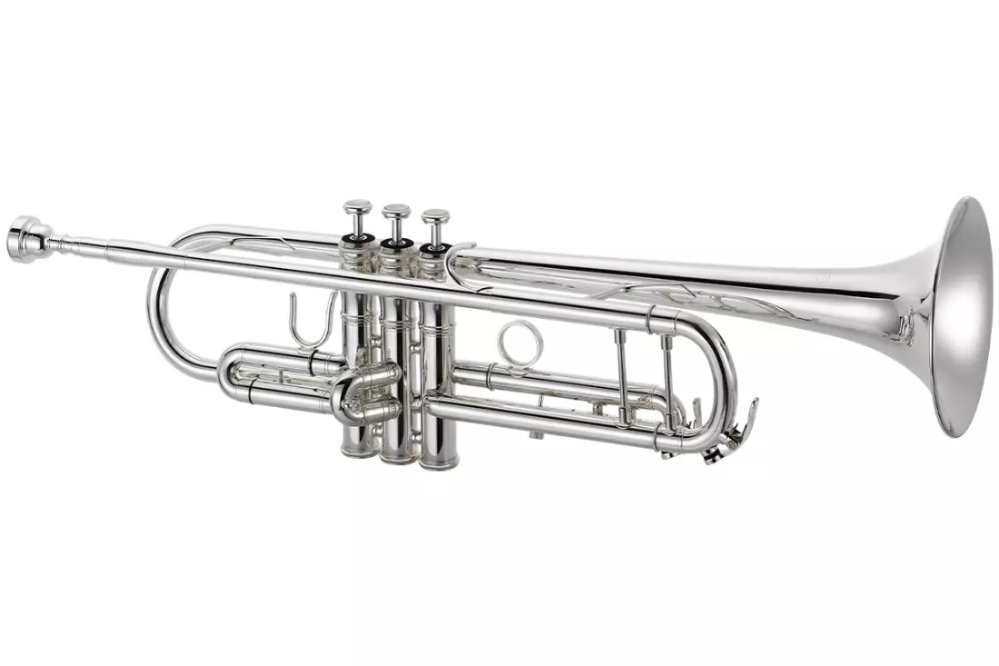 1602 Bb Trumpet with Reverse Lead-Pipe, Rose Brass Bell and Standard Taper - Silver-Plated