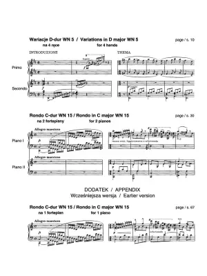 Rondo in C Major, Variations in D Major - Chopin/Ekier - Two Pianos, Four Hands - Book