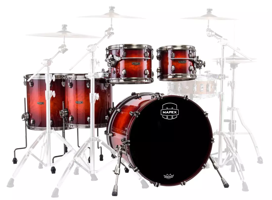 35th Anniversary Ltd Edition Saturn Evolution 5-Piece Shell Pack (22,10,12,14,16) - Maple Burl Blaze