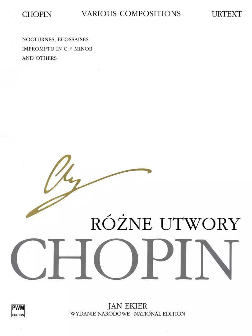 Various Compositions for Piano (Chopin National Edition Volume XXIXB) - Chopin/Ekier - Piano - Book