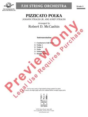 Pizzicato Polka - Strauss/McCashin - String Orchestra - Gr. 3