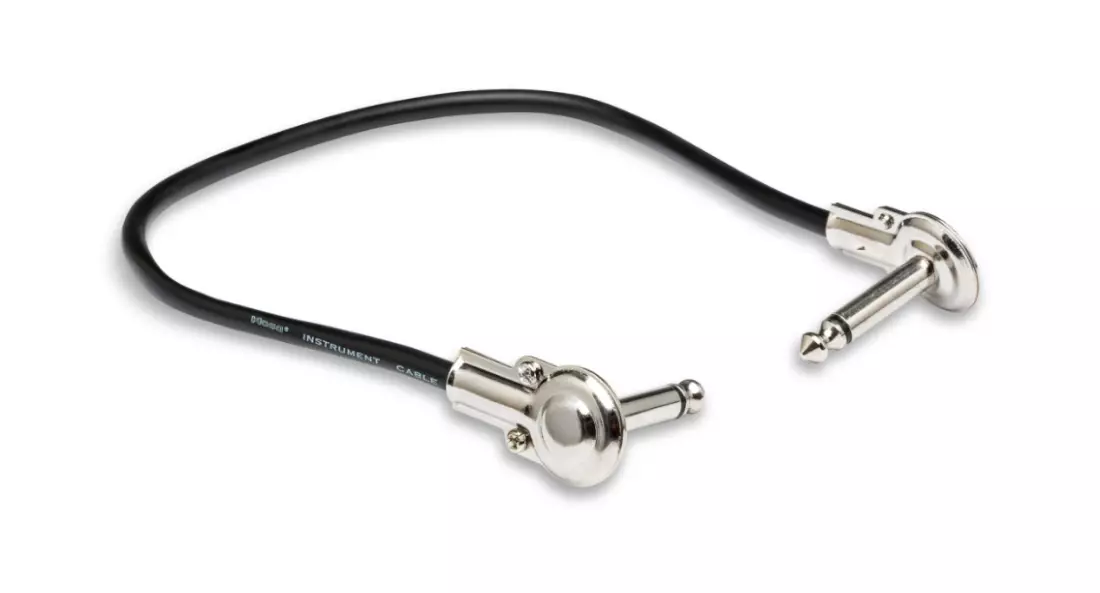 Guitar Patch Cable, Low-profile Right Angle to Same, 3 Ft