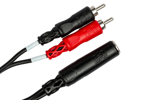 Stereo Breakout 1/4\'\' TRS-F to Dual RCA-M Y-Cable