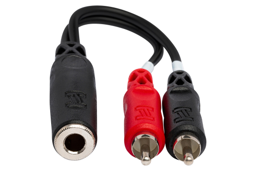 Stereo Breakout 1/4\'\' TRS-F to Dual RCA-M Y-Cable