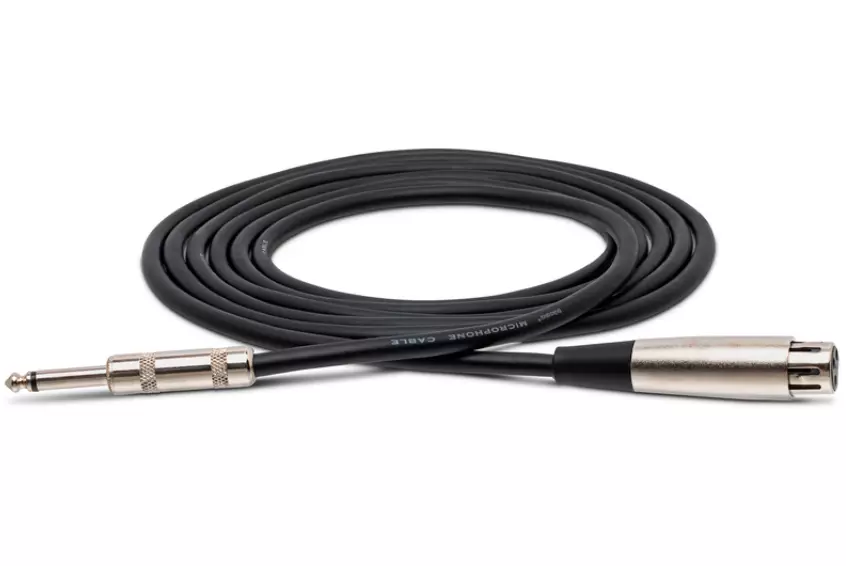 XLR3F to 1/4\'\' TS Microphone Cable - 5\'