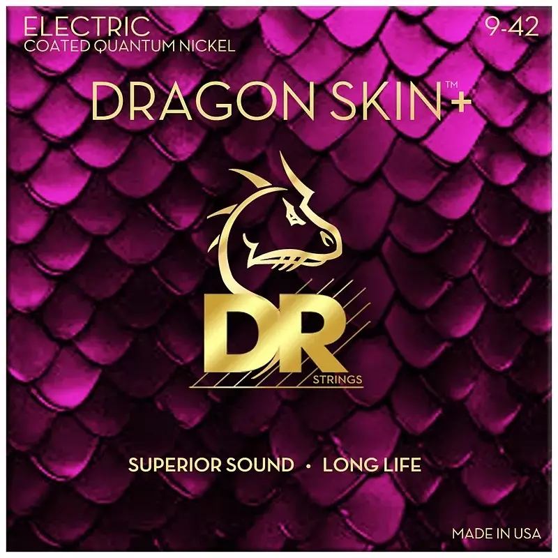 Dragon Skin+ Coated Quantum Nickel Electric Guitar Strings (9-42)