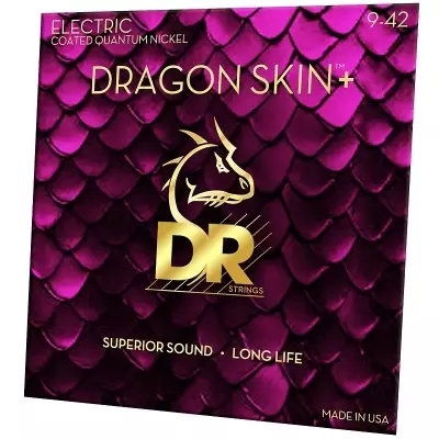 Dragon Skin+ Coated Quantum Nickel Electric Guitar Strings (9-42)