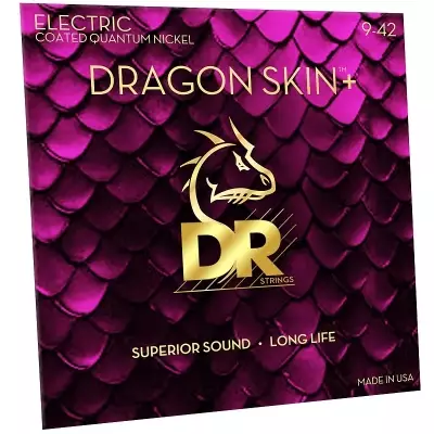 Dragon Skin+ Coated Quantum Nickel Electric Guitar Strings (9-42)