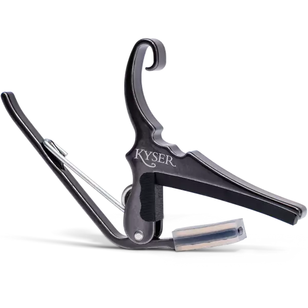 Quick-Change Capo for 6-String Acoustic Guitar - Black Chrome