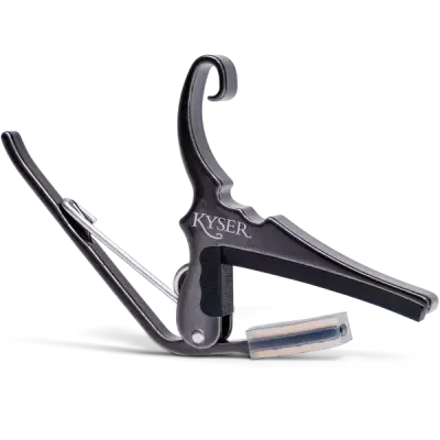 Quick-Change Capo for 6-String Acoustic Guitar - Black Chrome