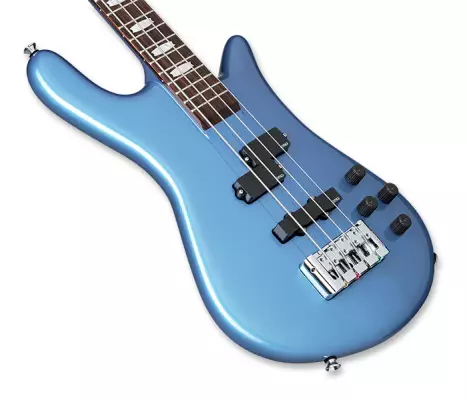 Euro 4 Classic Bass Guitar - Solid Metallic Blue Gloss