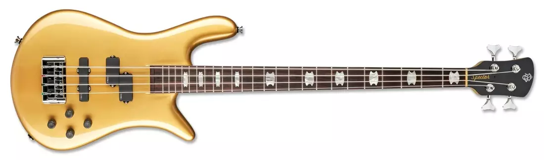 Euro 4 Classic Bass Guitar - Solid Metallic Gold Gloss