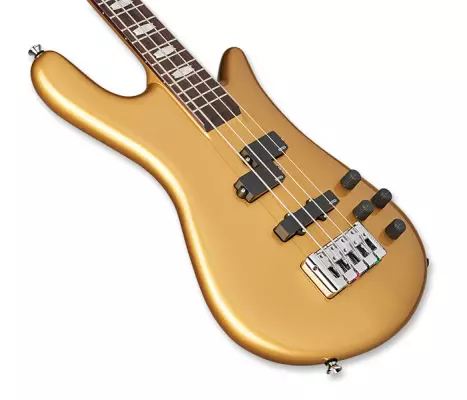 Euro 4 Classic Bass Guitar - Solid Metallic Gold Gloss