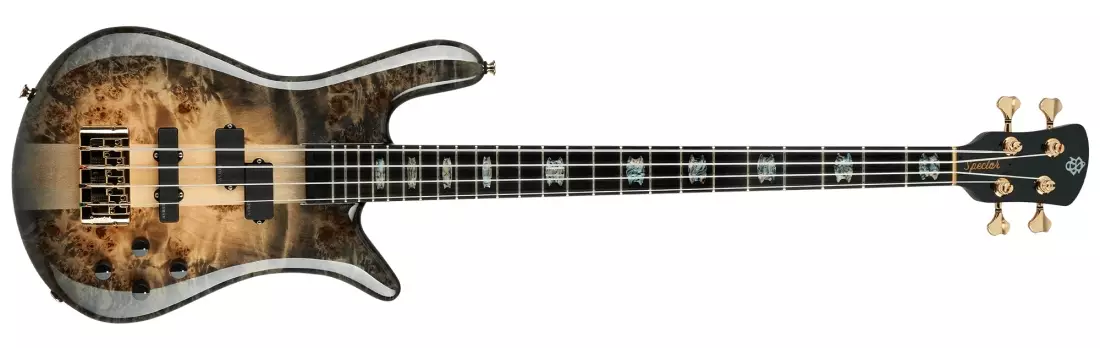 Euro Custom 4-String Bass Guitar - Natural Black Burst