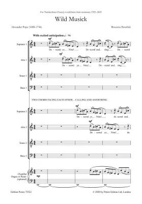 Wild Musick - Pope/Panufnik - SSAATTBB Vocal Score