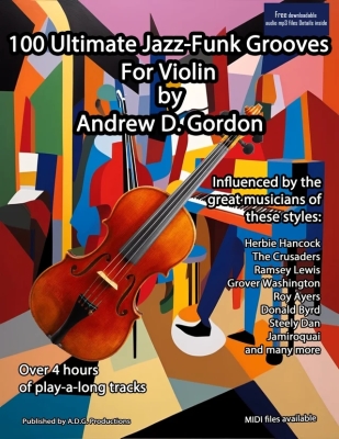 ADG Productions - 100 Ultimate Jazz-Funk Grooves - Gordon - Violin - Book/Audio Online
