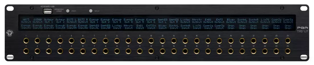 PBR TRS3-LIT 48-Point Gold-Plated TRS Patchbay