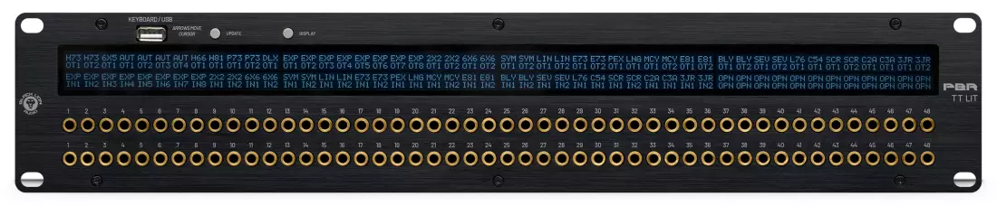 PBR TT LIT 96-Point Gold-Plated TT/DB25 Patchbay