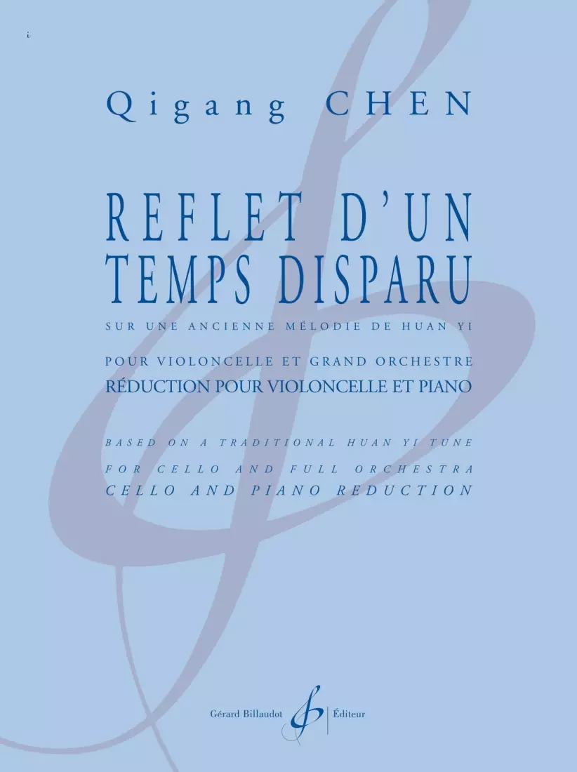 Reflet d\'un temps disparu - Chen - Cello/Piano Reduction - Book