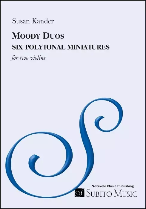 Moody Duos: six polytonal miniatures - Kander - Violin Duet - Book