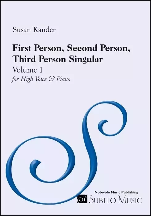 First Person, Second Person, Third Person Singular: Volume 1 - Kander - High Voice/Piano - Book