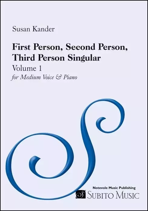 First Person, Second Person, Third Person Singular: Volume 1 - Kander - Medium Voice/Piano - Book