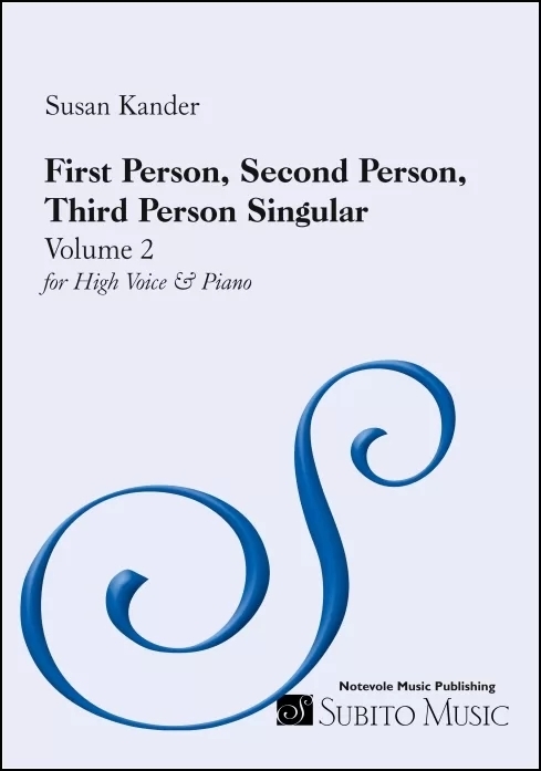 First Person, Second Person, Third Person Singular: Volume 2 - Kander - High Voice/Piano - Book