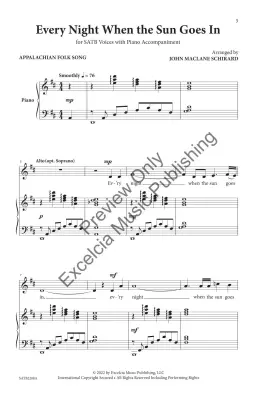 Every Night When the Sun Goes In - Appalachian Folk Song/Schirard - SATB